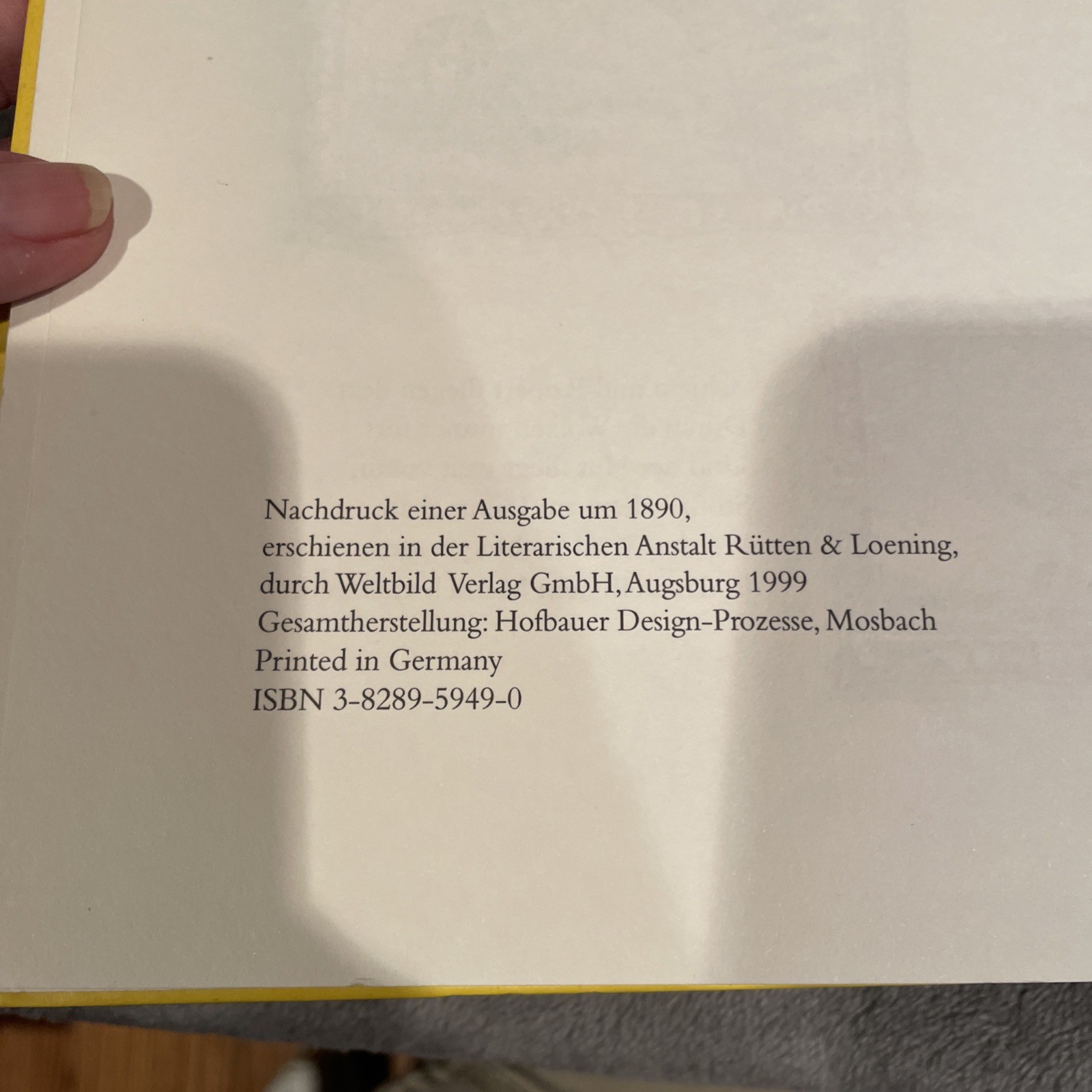 „Der Struwwelpeter“ Is A 1999 Reprint Heinrich Hoffman German Language HC