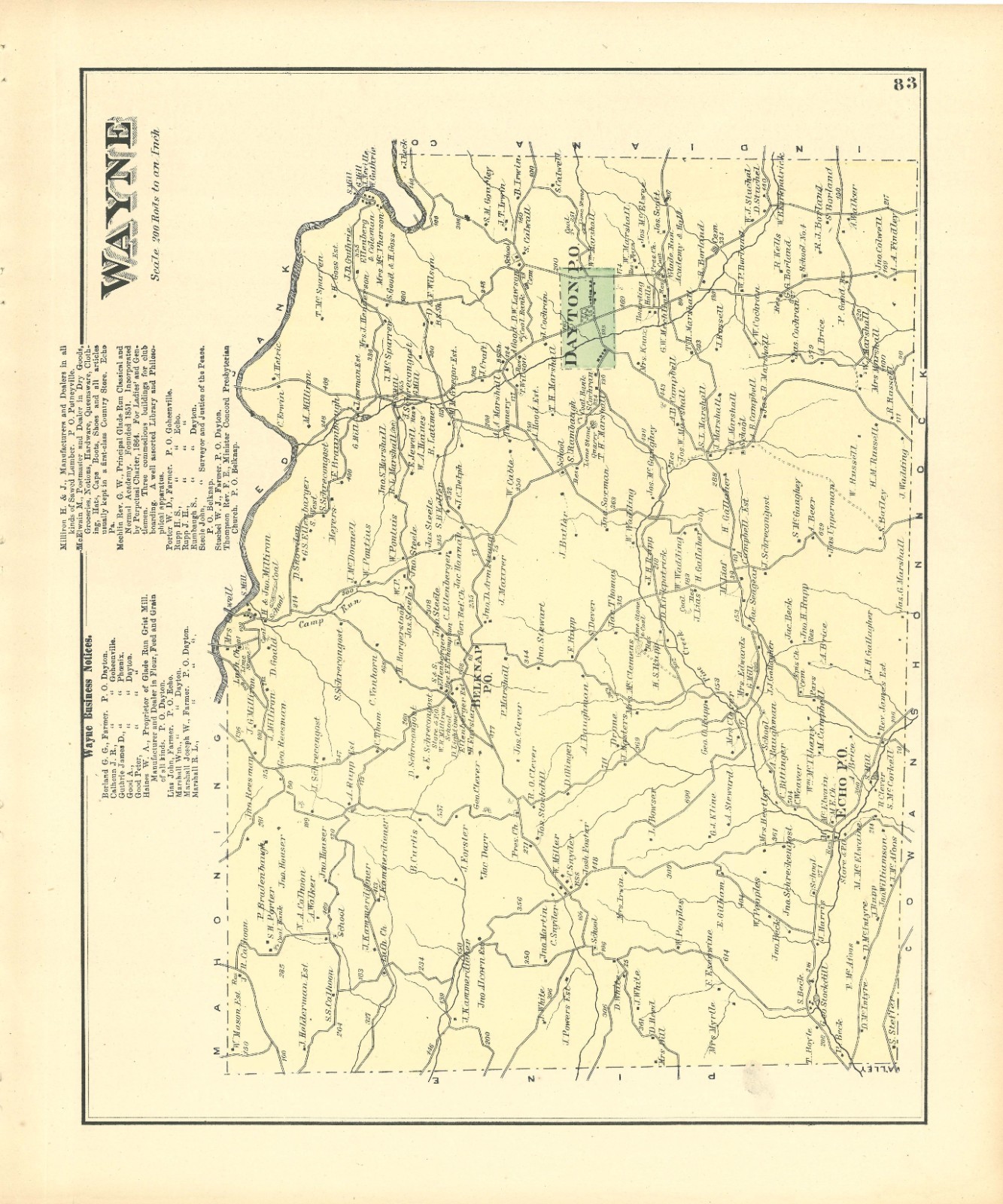 Atlas Armstrong County (PA,Pennsylvania,Genealogy): 1876 (Original)
