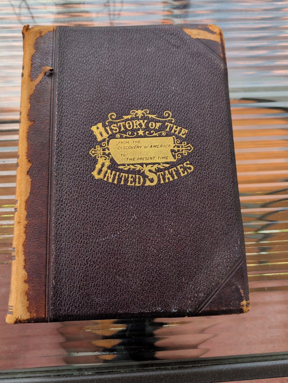 Vintage History Of The United States Leather Bound Antique Book