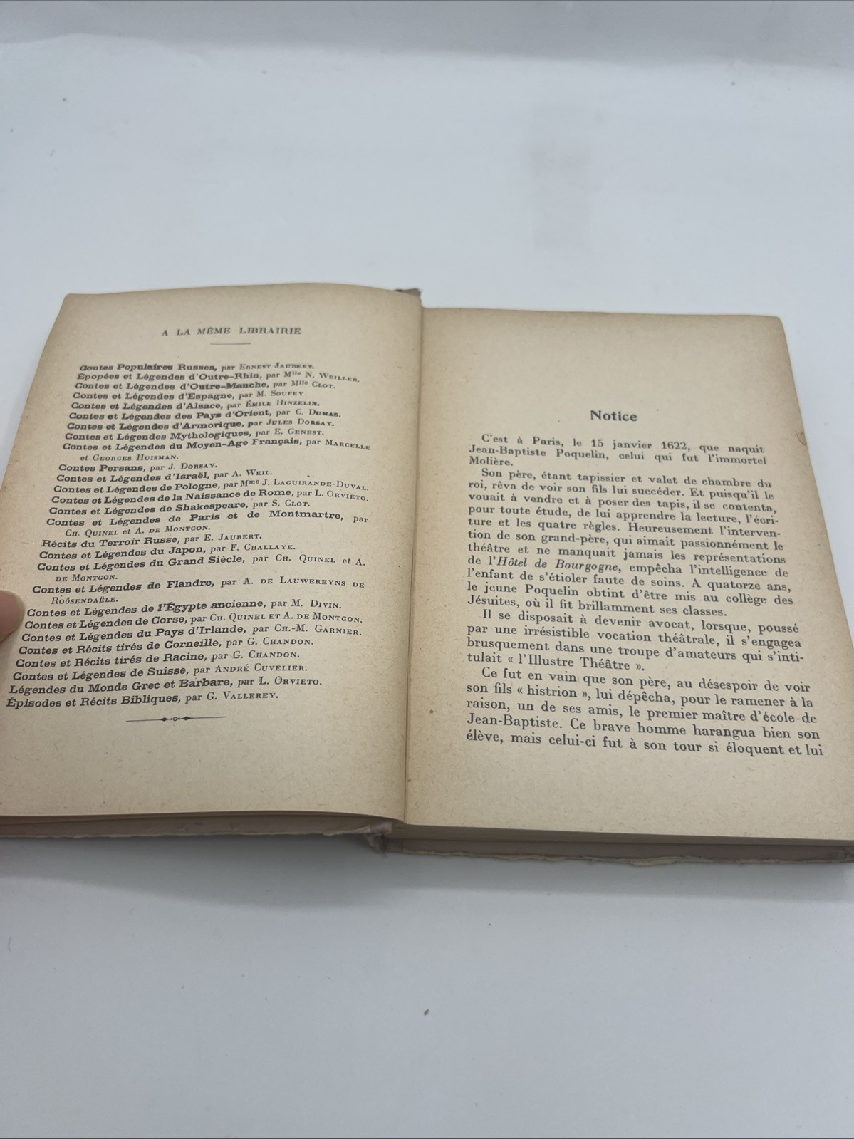Antique 1935 TALES & STORIES FROM MOLIERE Tales and Legends from All Countries