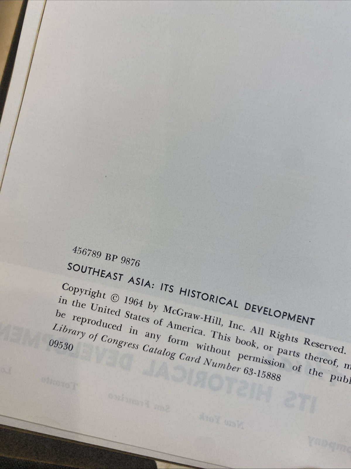 Southeast Asia: Its Historical Development by John F. Cady 1964 McGraw HC w/ DJ
