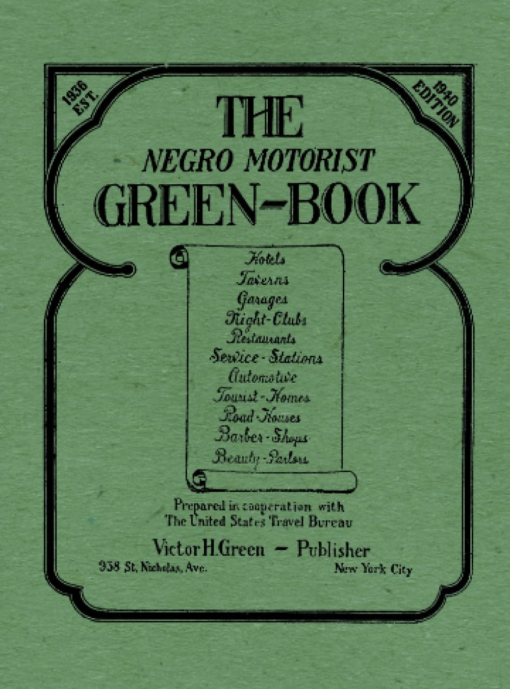 The Negro Motorist Green Book Travel Guide Original Paperback High Quality