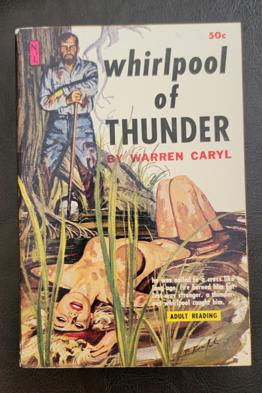 Whirlpool of Thunder Warren Caryl Newstand Library U174 1961 Sleaze Bonfils GGA
