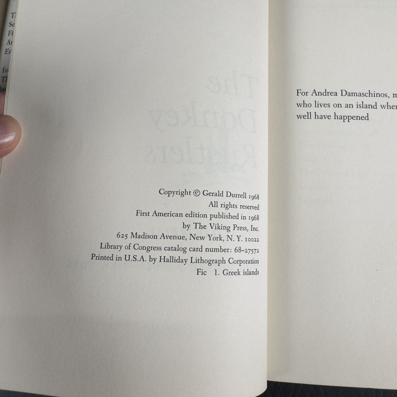 The Donkey Rustlers by Gerald Durrell 1968 1st. American Edition Hardcover