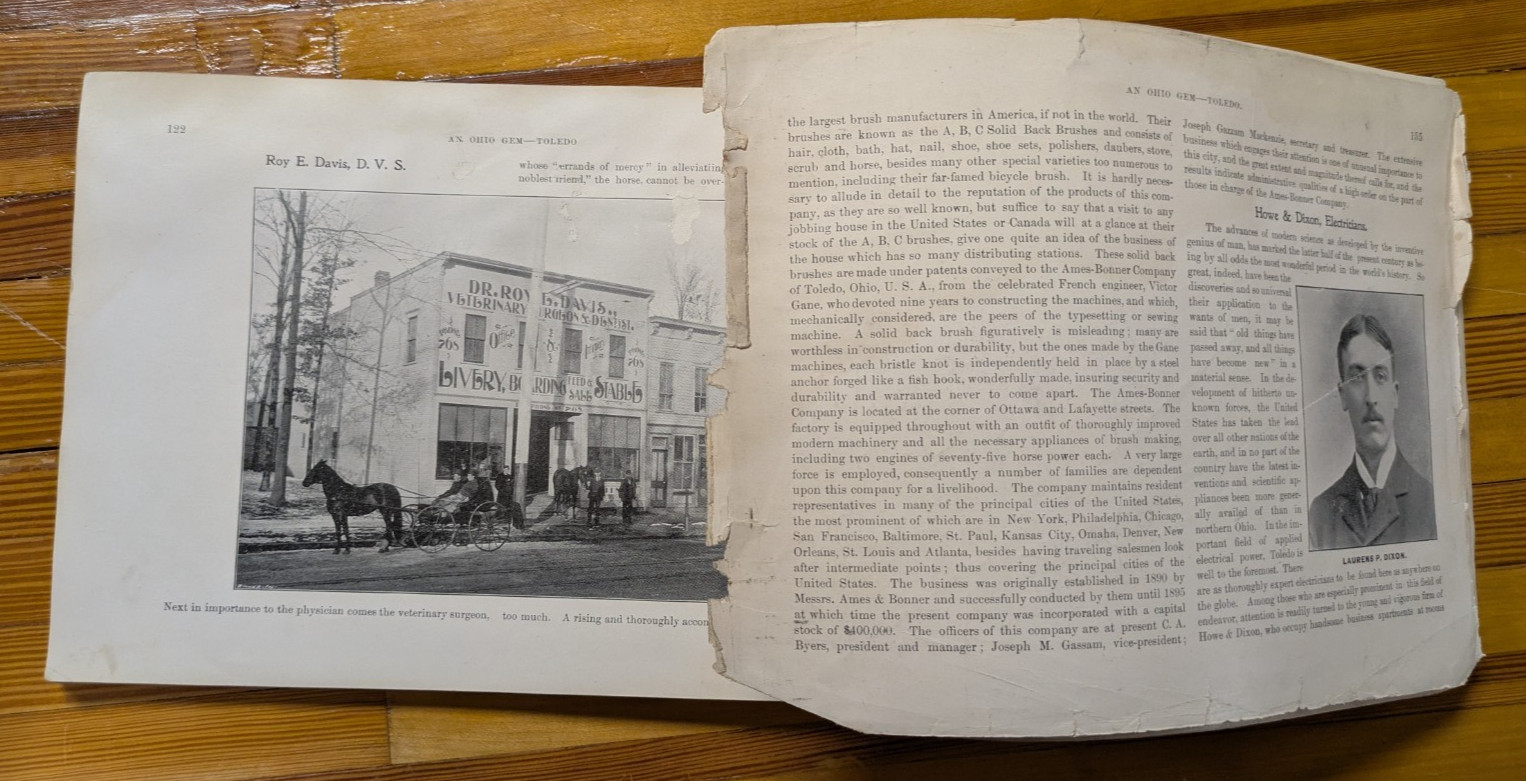 An Ohio Gem Antique 1897 Toledo OH Local Business History Book Mercantiles