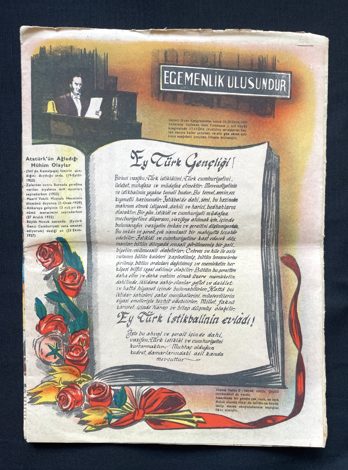 c 1954 Ataturk: Hayati, Savaslari, Olumu, Inkilaplari – Turkish – Illustrated VG
