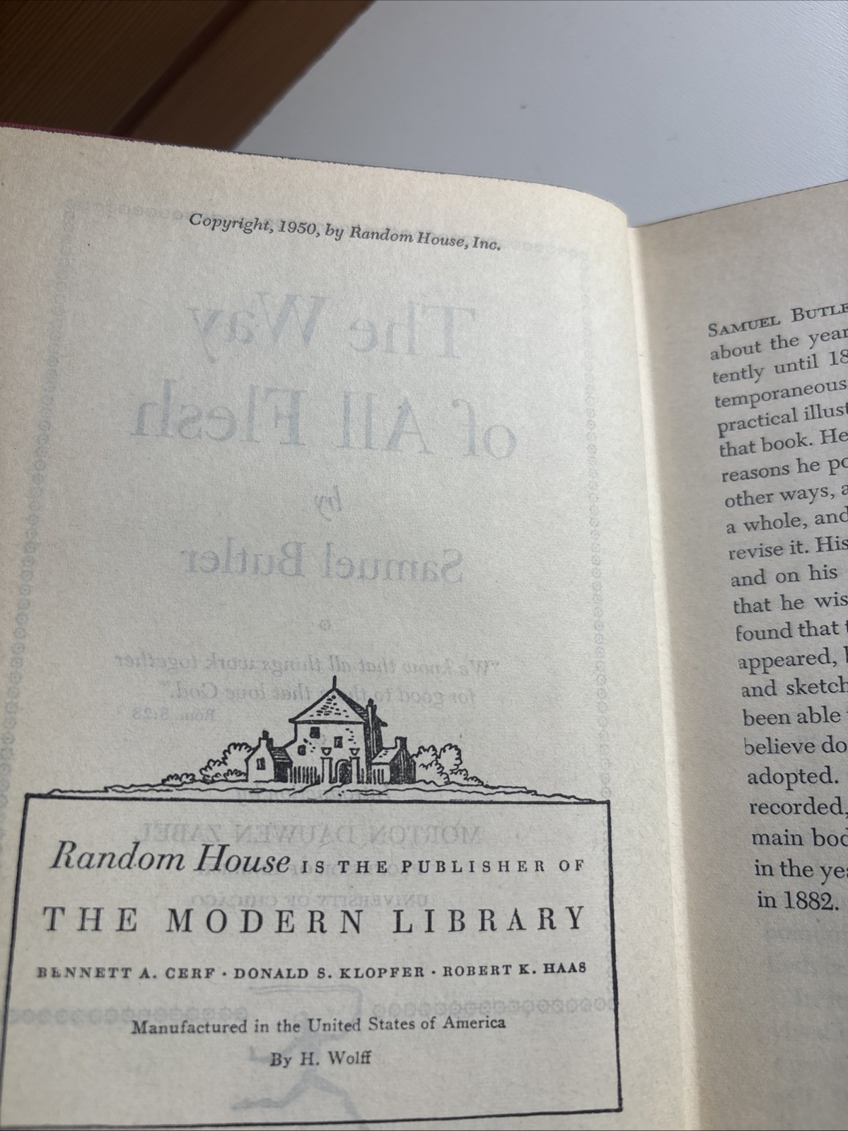The Way Of All Flesh by Samuel Butler – 1950 Modern Library HCDJ
