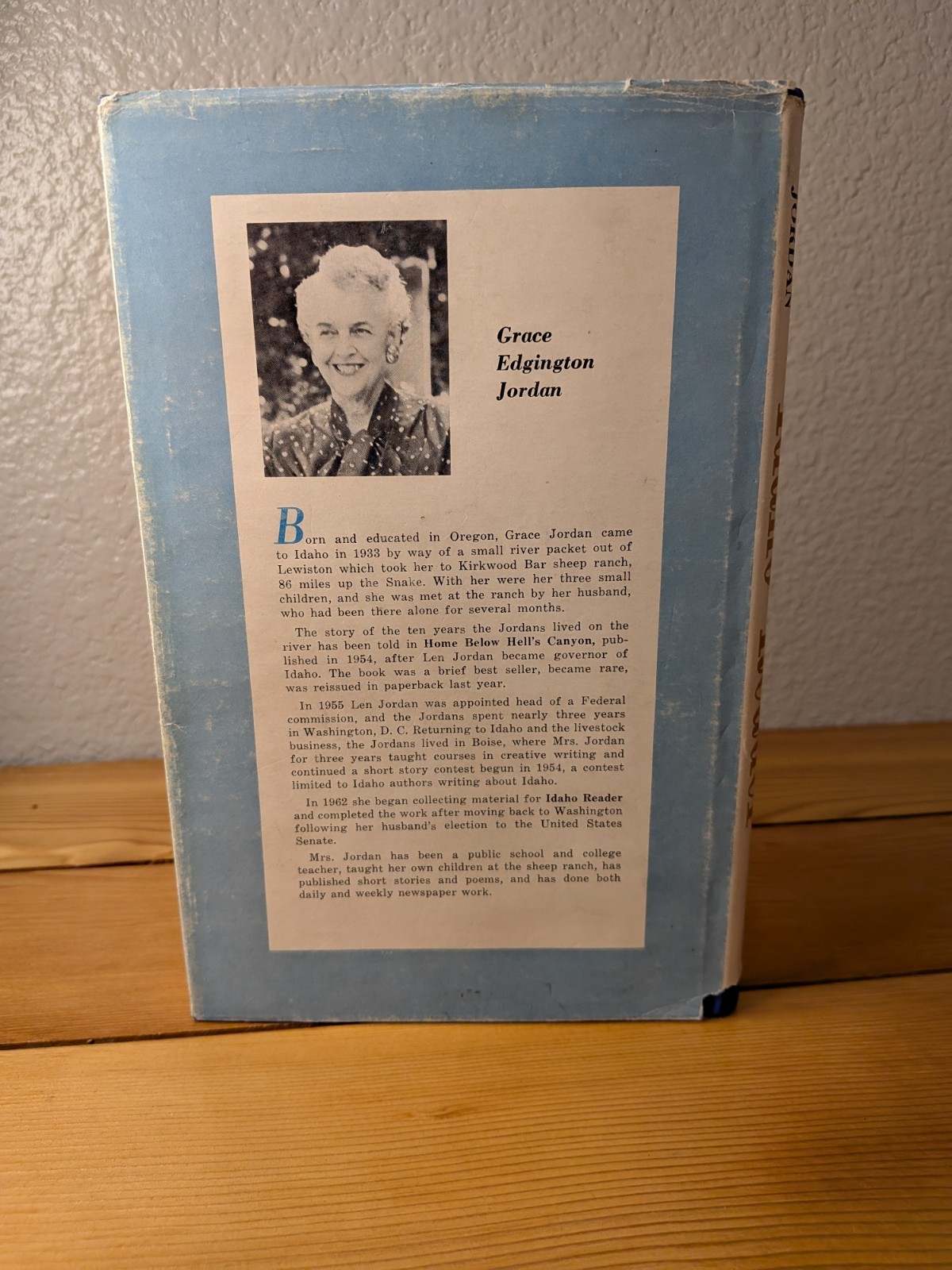 DOUBLE SIGNED Idaho Reader Grace Jordan 1st Ed 1963 Gov Senator Len Jordan Book