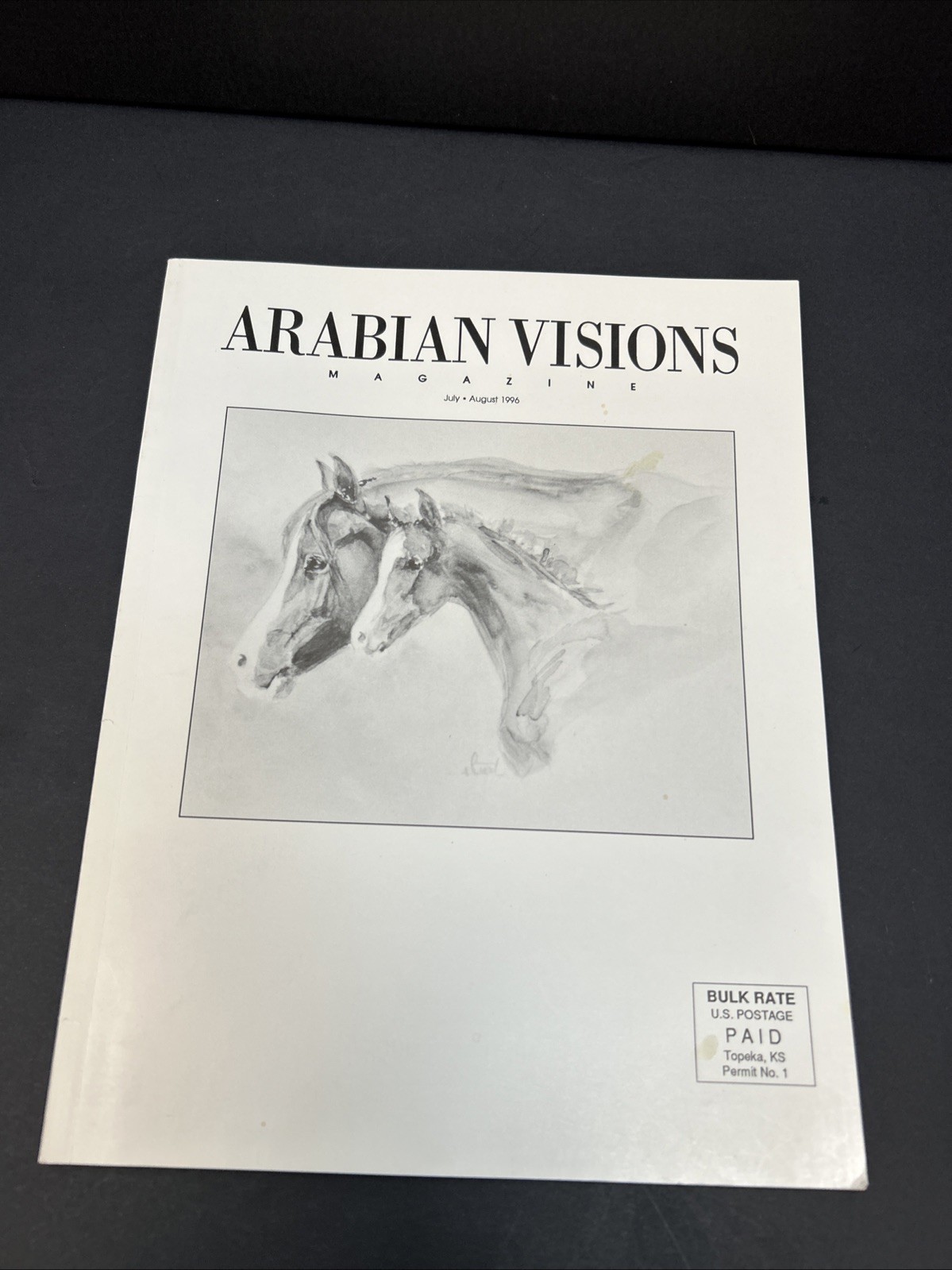 Arabian Visions Magazine Horse July- August 1996 Vintage