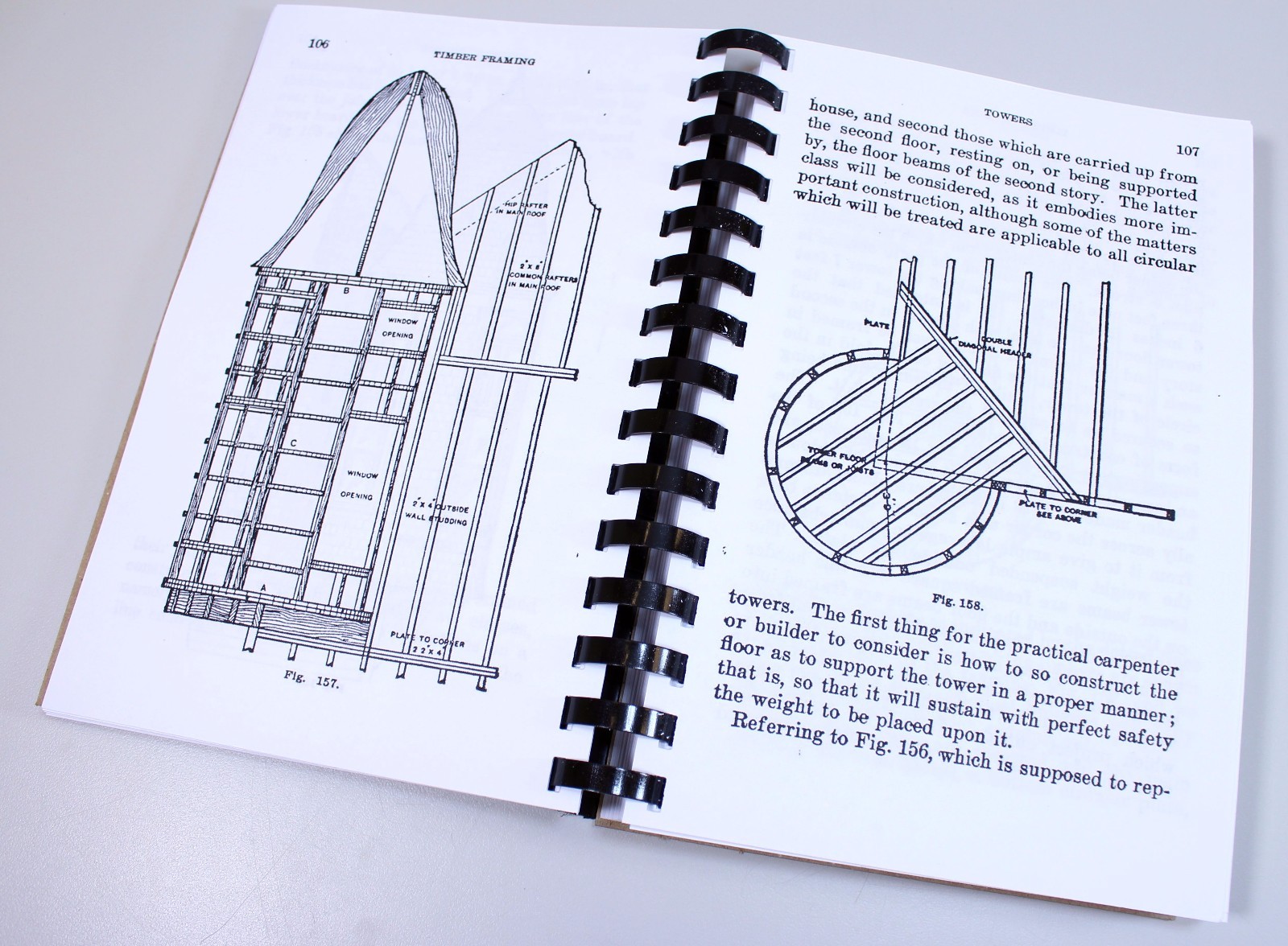 1908 Timber Frame Book Log Building Plans Home Cabin Drawknife Saw Chisel Scribe