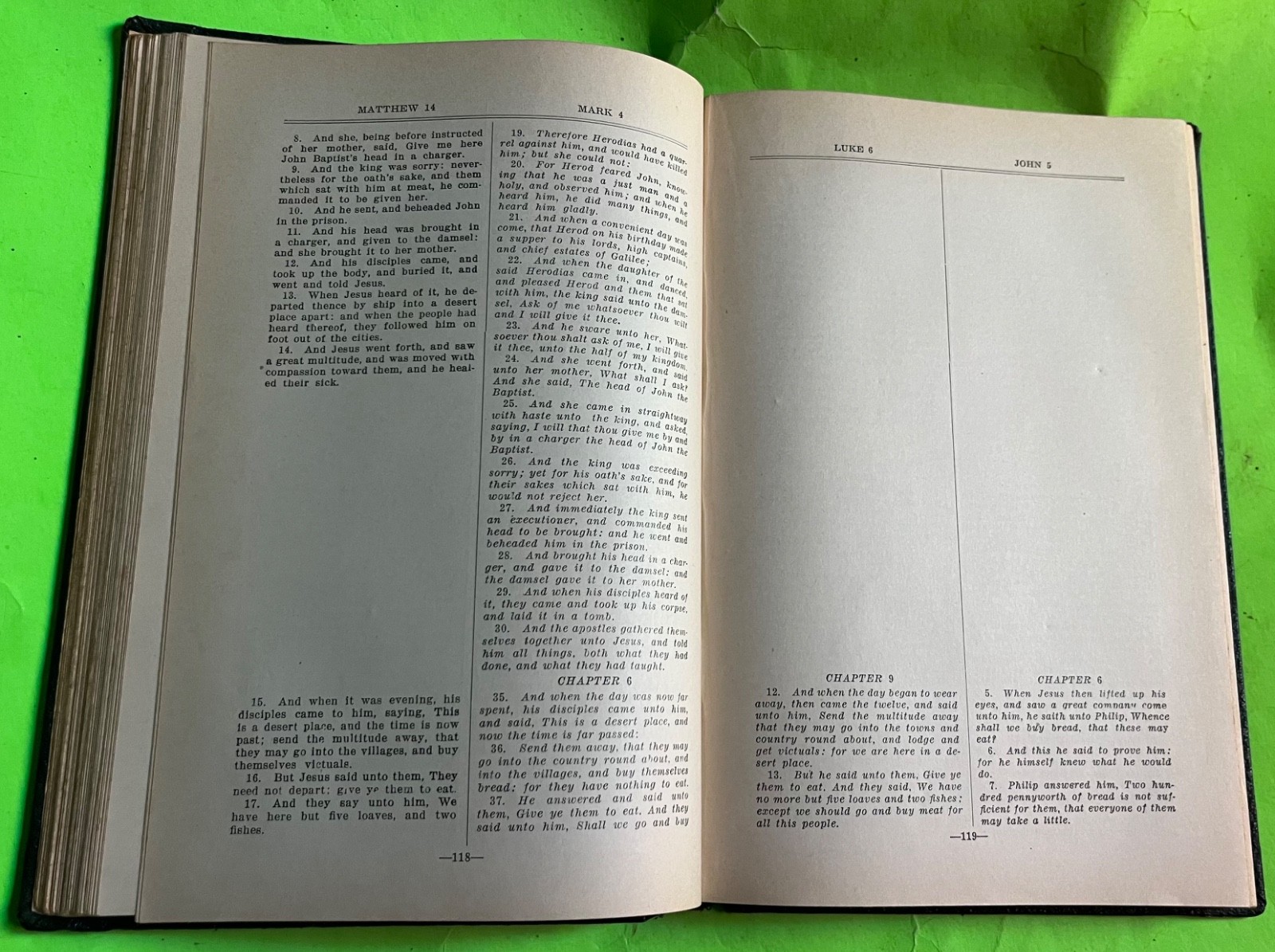 Vtg The Paralleled Gospels: A Simplified Harmony by G. E. Bell (HC 1935)