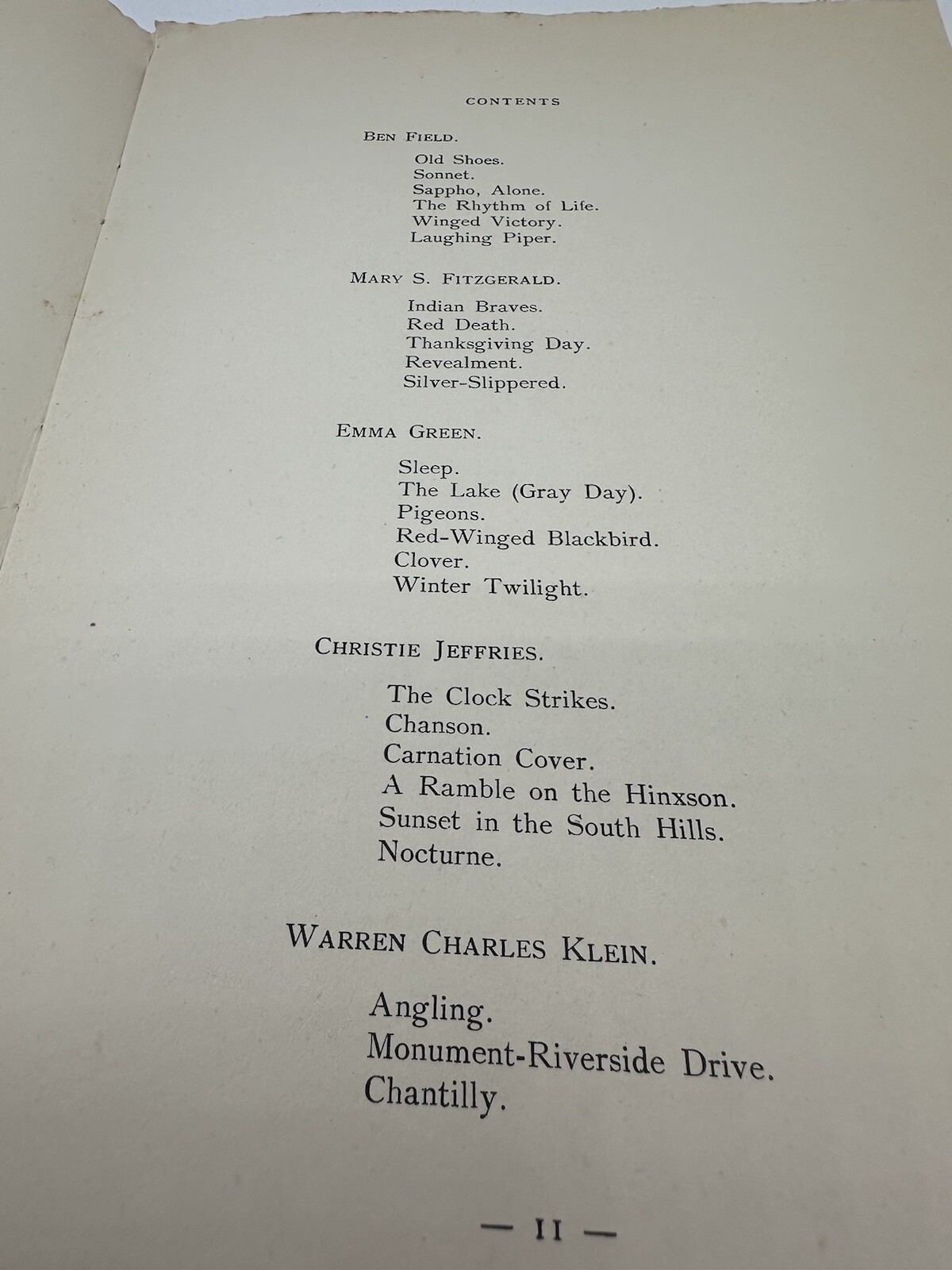 1929 Book – Continental Anthologies