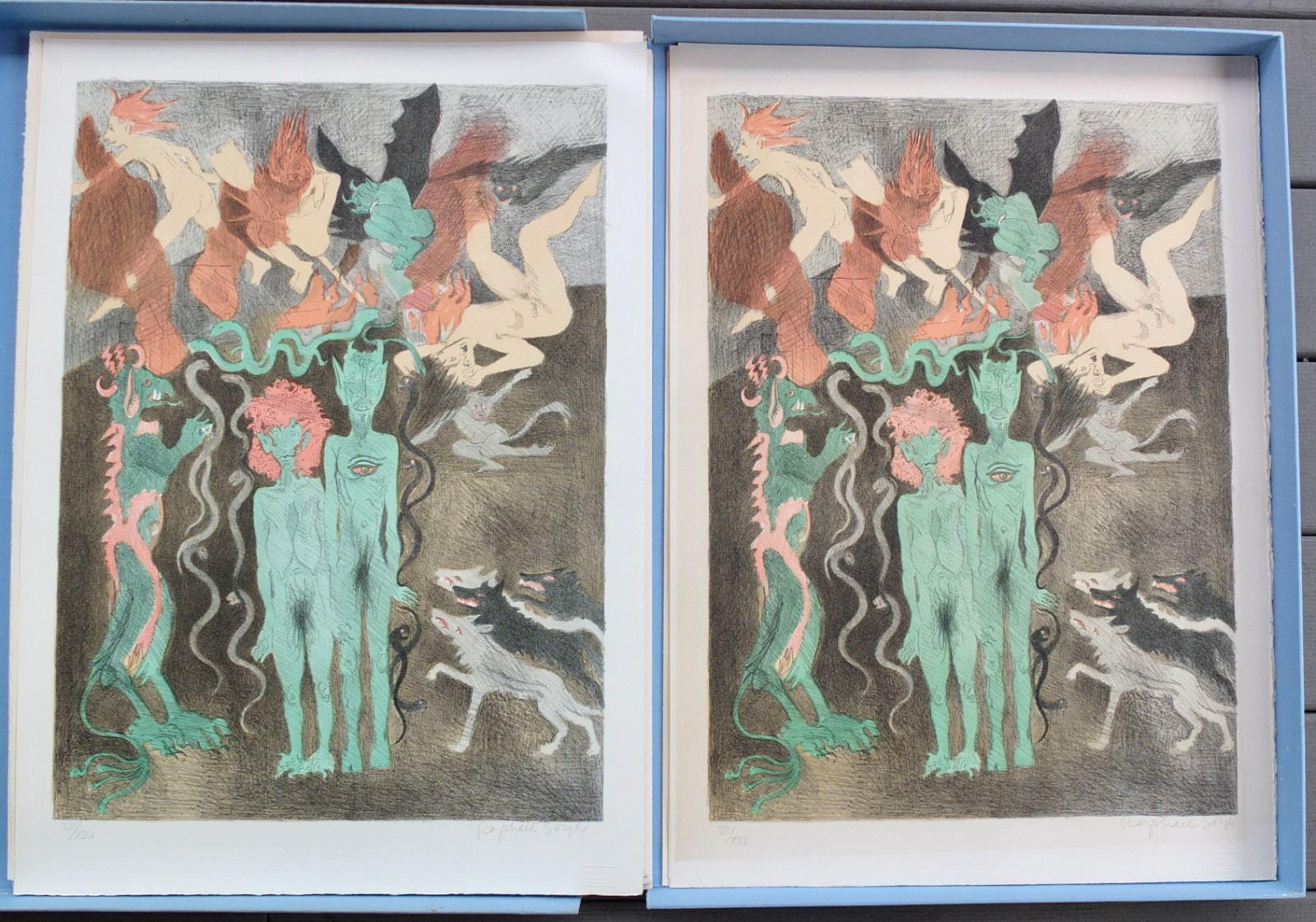 Raphael Soyer & Isaac Bashevis Singer 1970 Signed Folio With Stories & 24 Prints