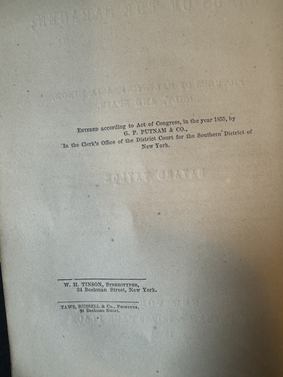 1855 The Lands of the Saracen Bayard Taylor G P Putnam Middle East Moors Islam