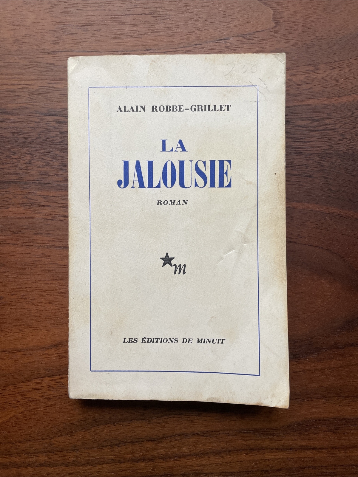 LA JALOUSIE by Alain Robbe-Grillet – French edition 1959, uncut pages, PB