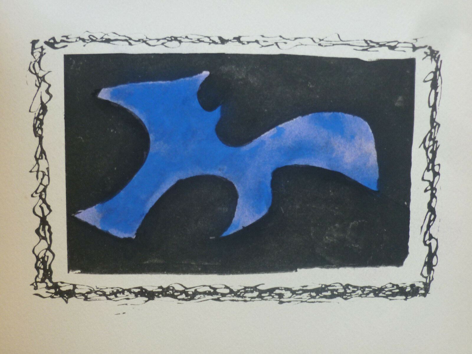Andre Verdet – GEORGES BRAQUE LE SOLITAIRE – 8 color pochoir plates 1959