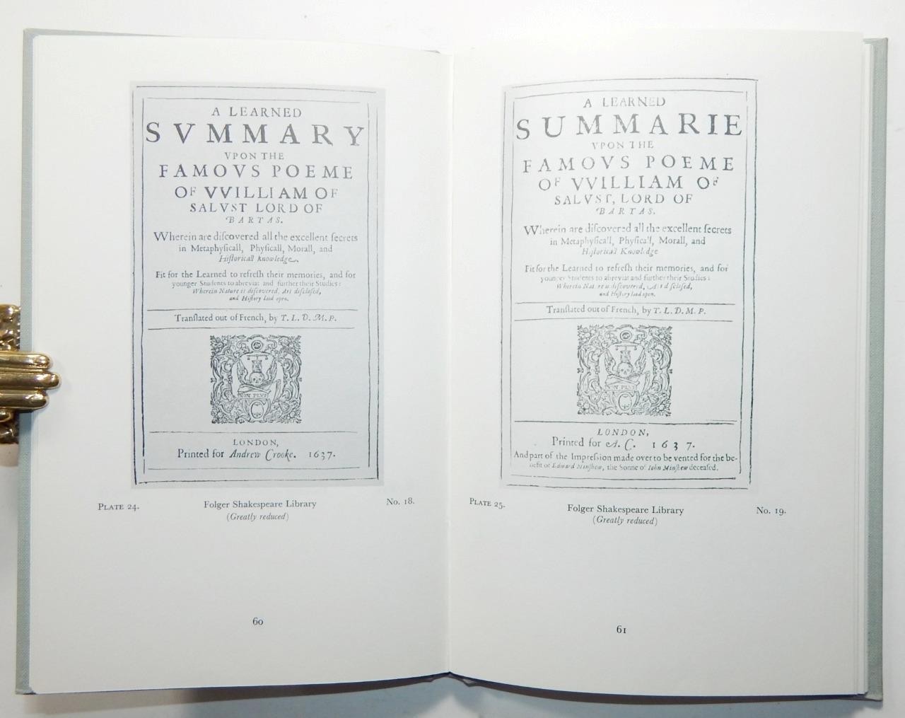 1973 THOMAS LODGE 1558-1625 A Bibliographical Catalogue of the Early Editions