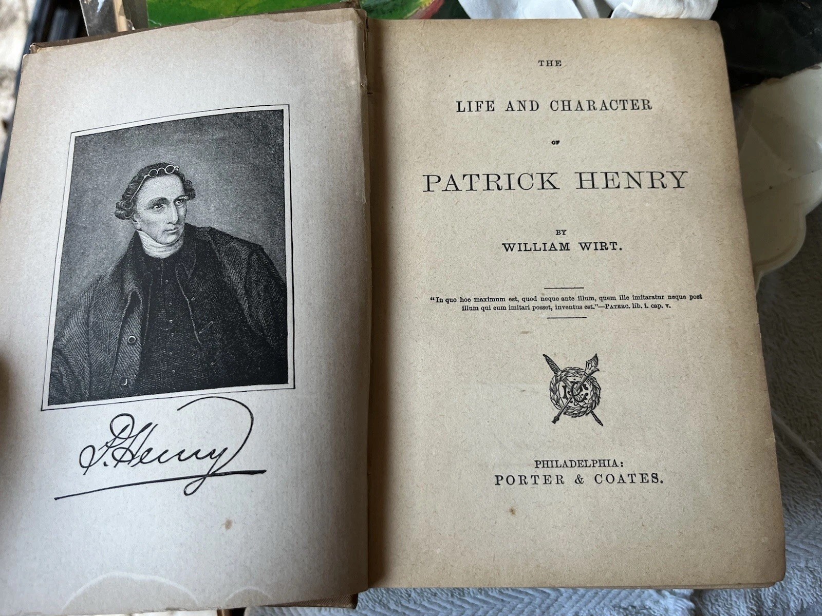 The Life of Patrick Henry by William Wirt Hardcover