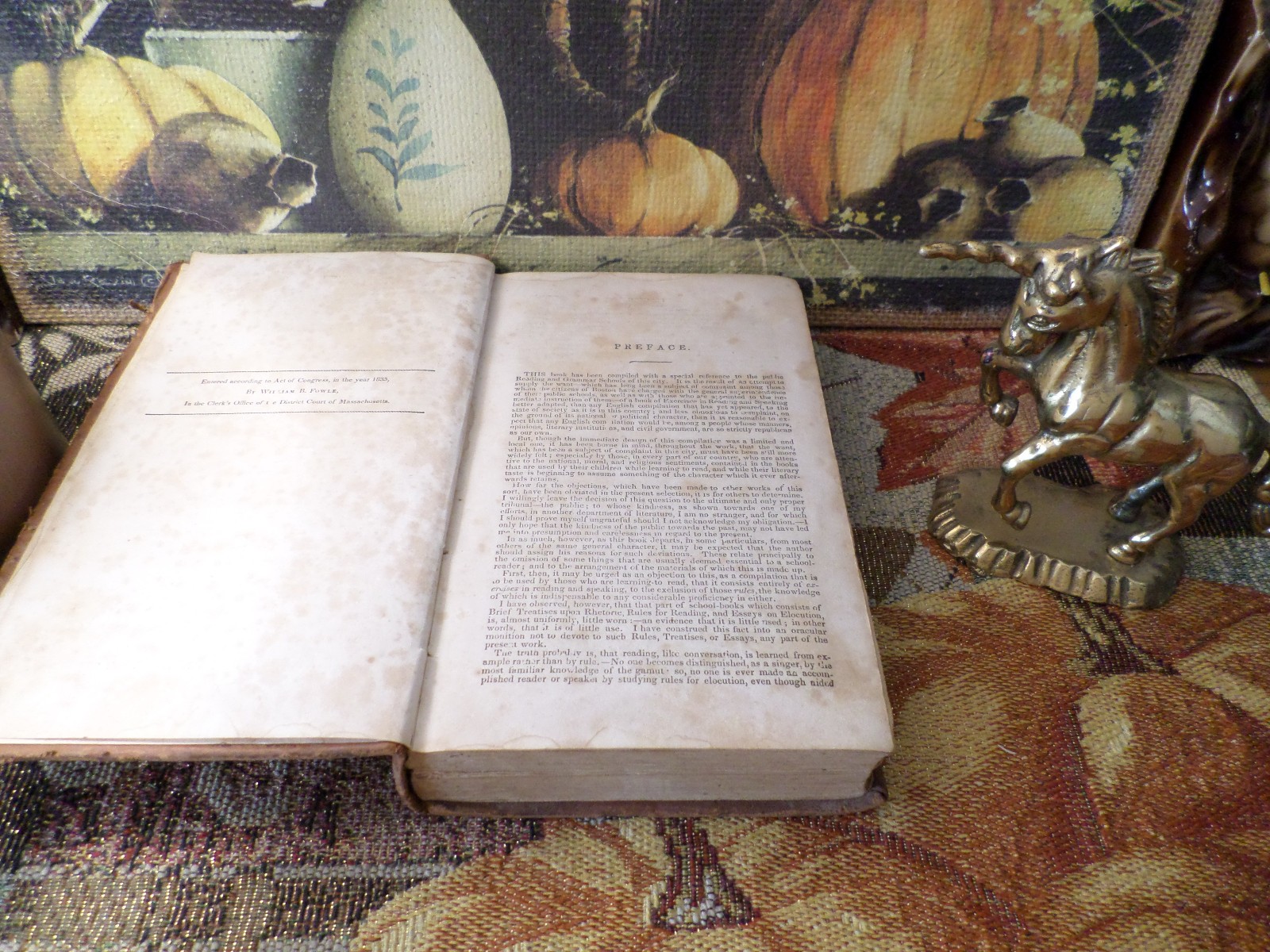 The American First Class Book 1840 John Pierpont Antique Hardcover