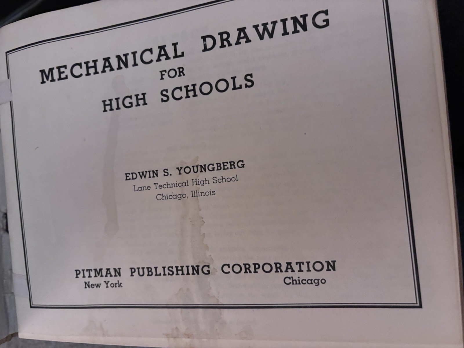 VTG Mechanical Drawing for High Schools“ textbook by Edwin S. Youngberg