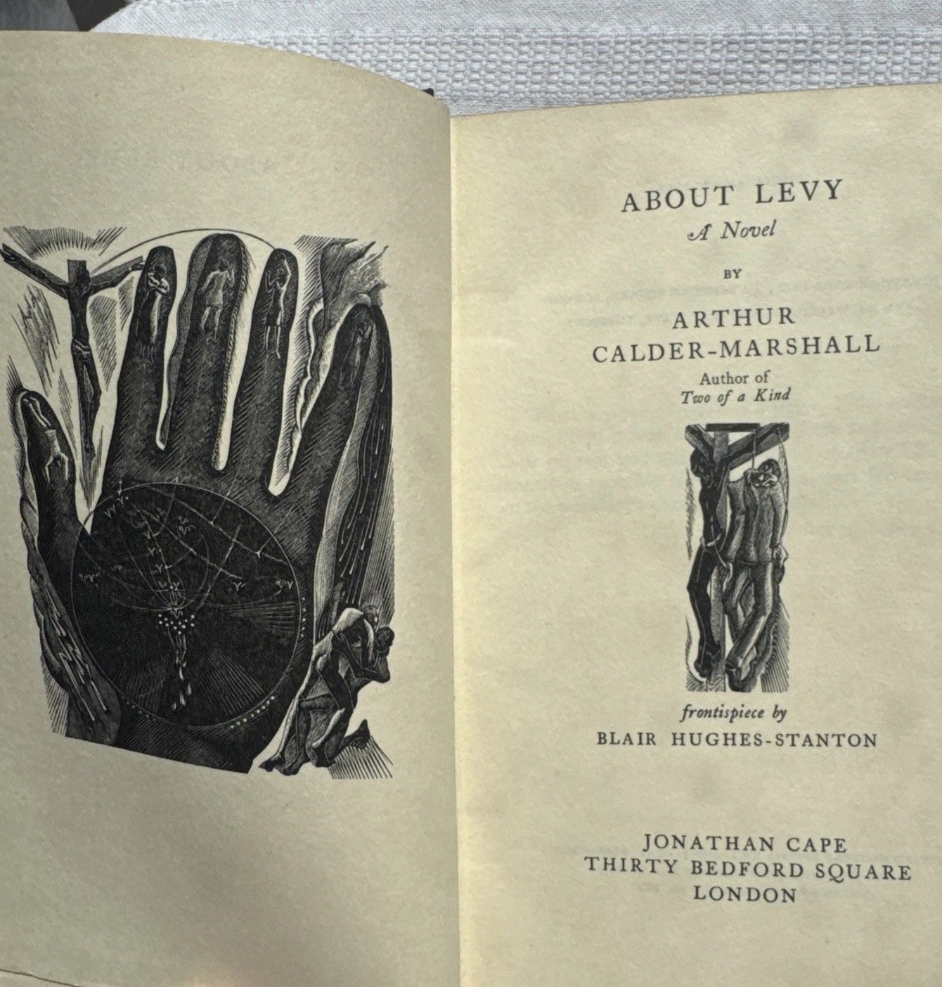 About Levy A Calder-Marshall 1st HB Ed Blair Hughes-Stanton Frontispiece