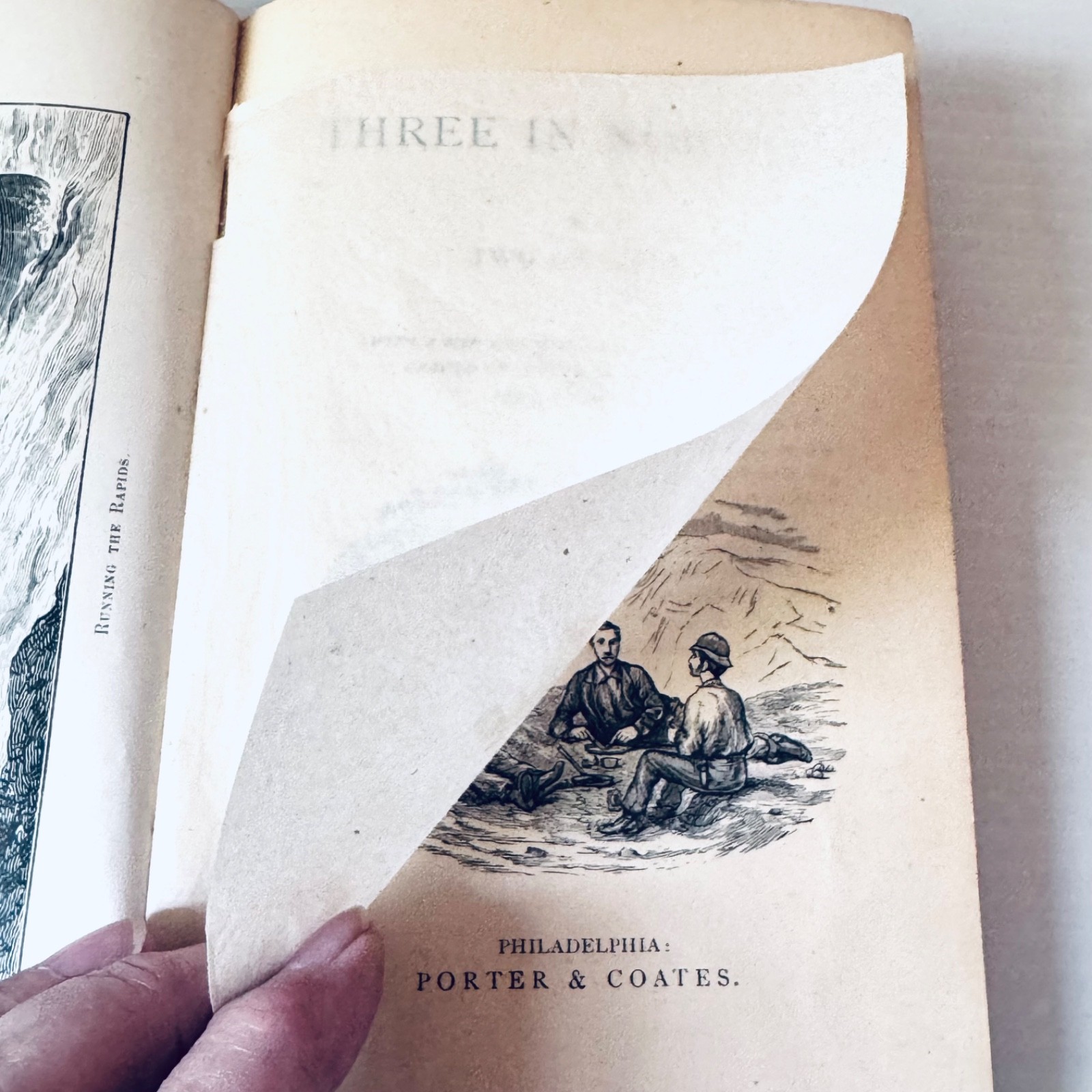 „Three in Norway“ Porter & Coates 1888 Edition Gilt Cover Map Illustrated RARE