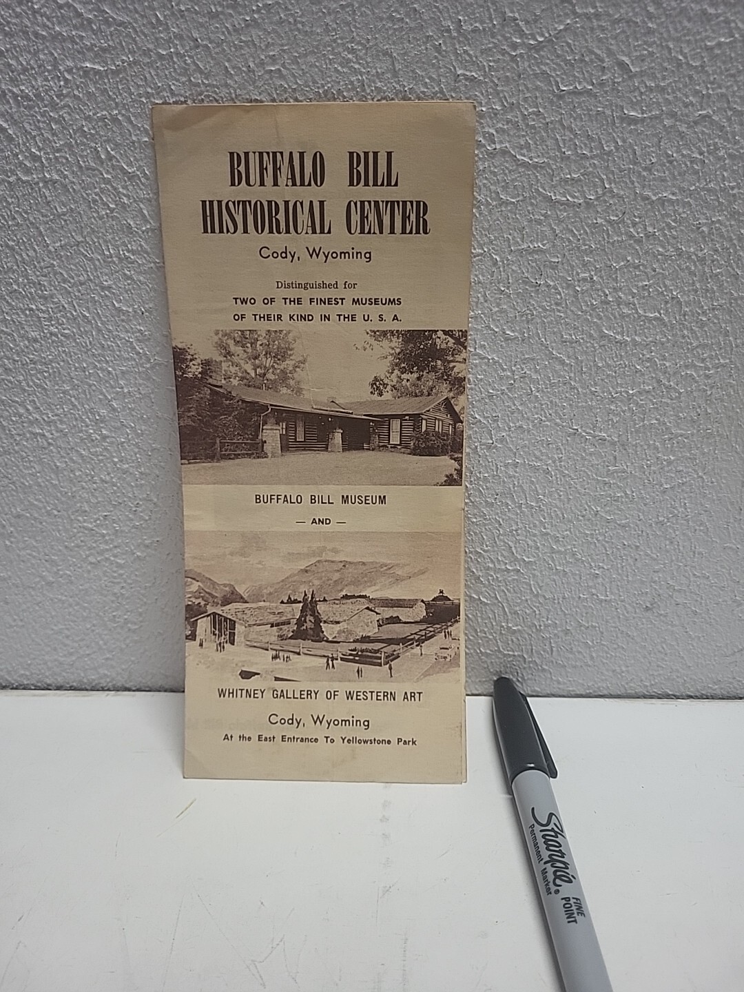 Vtg Local tourist travel SC MCM buffalo bill center cody wyoming circa 1960