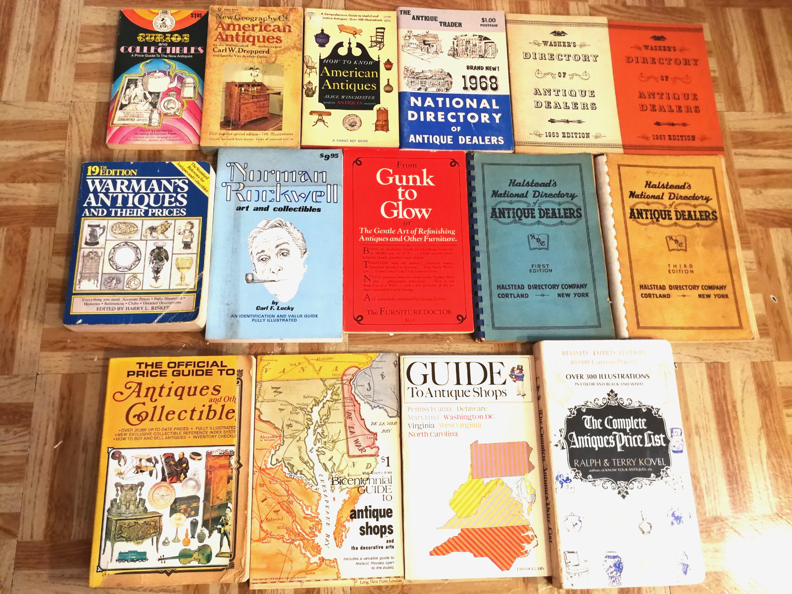 15 Antique Price Guide Book Lot Collectibles Art American Historical Illustrated