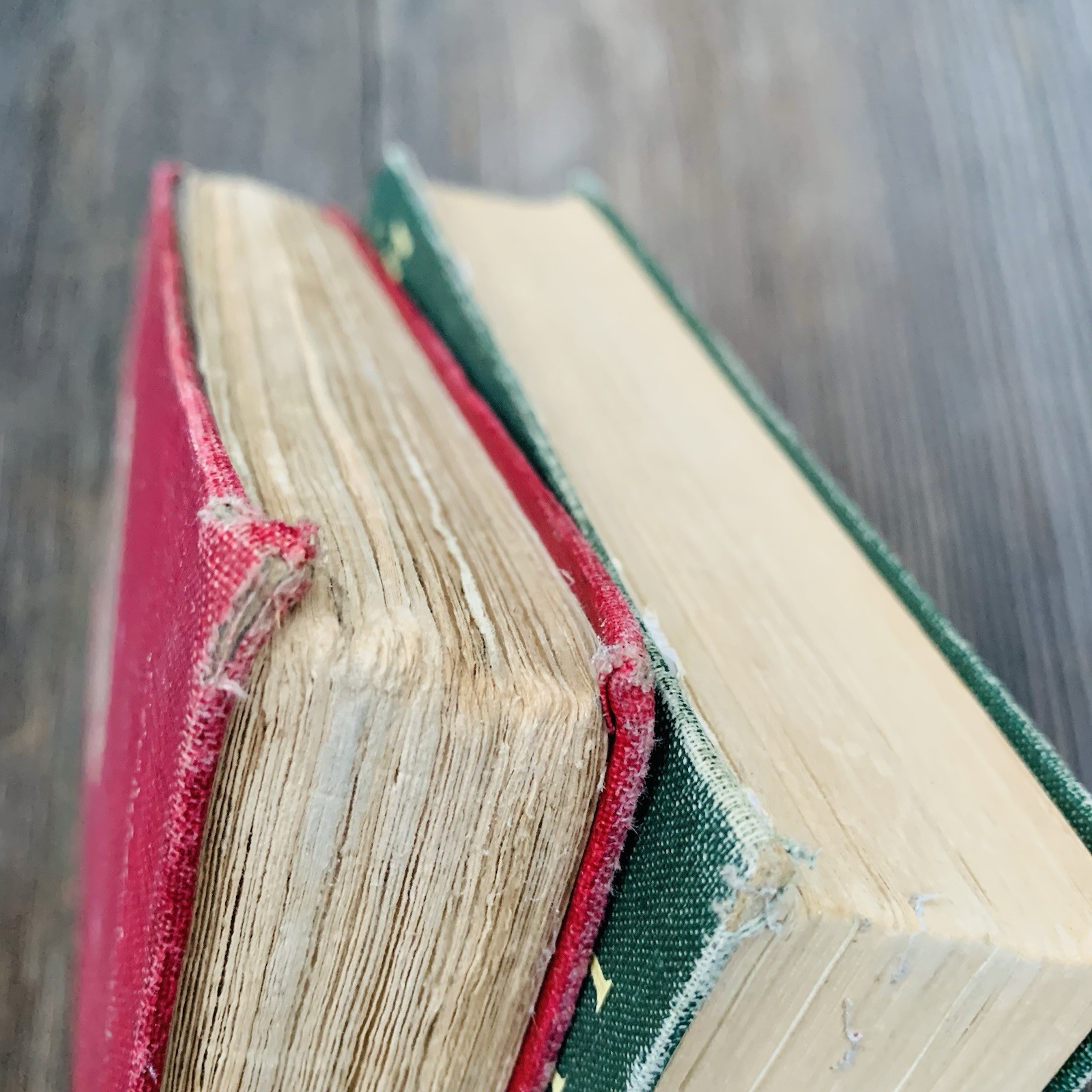 Early 1900s Shabby Antique Books Romance Novels Harold Bell Wright Red and Green