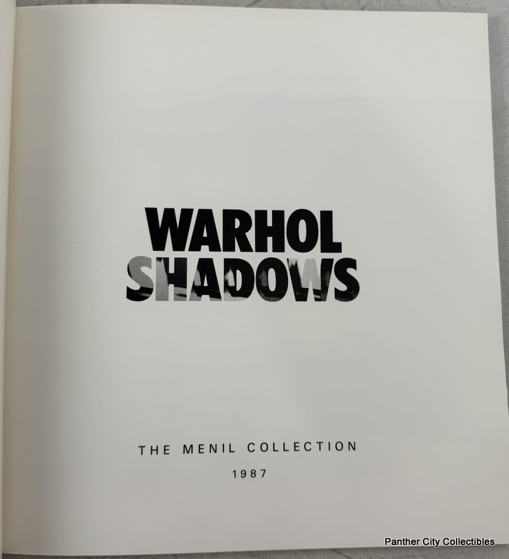 1987 1st Edition Andy Warhol Shadows Art Book Menil Collection Houston Texas