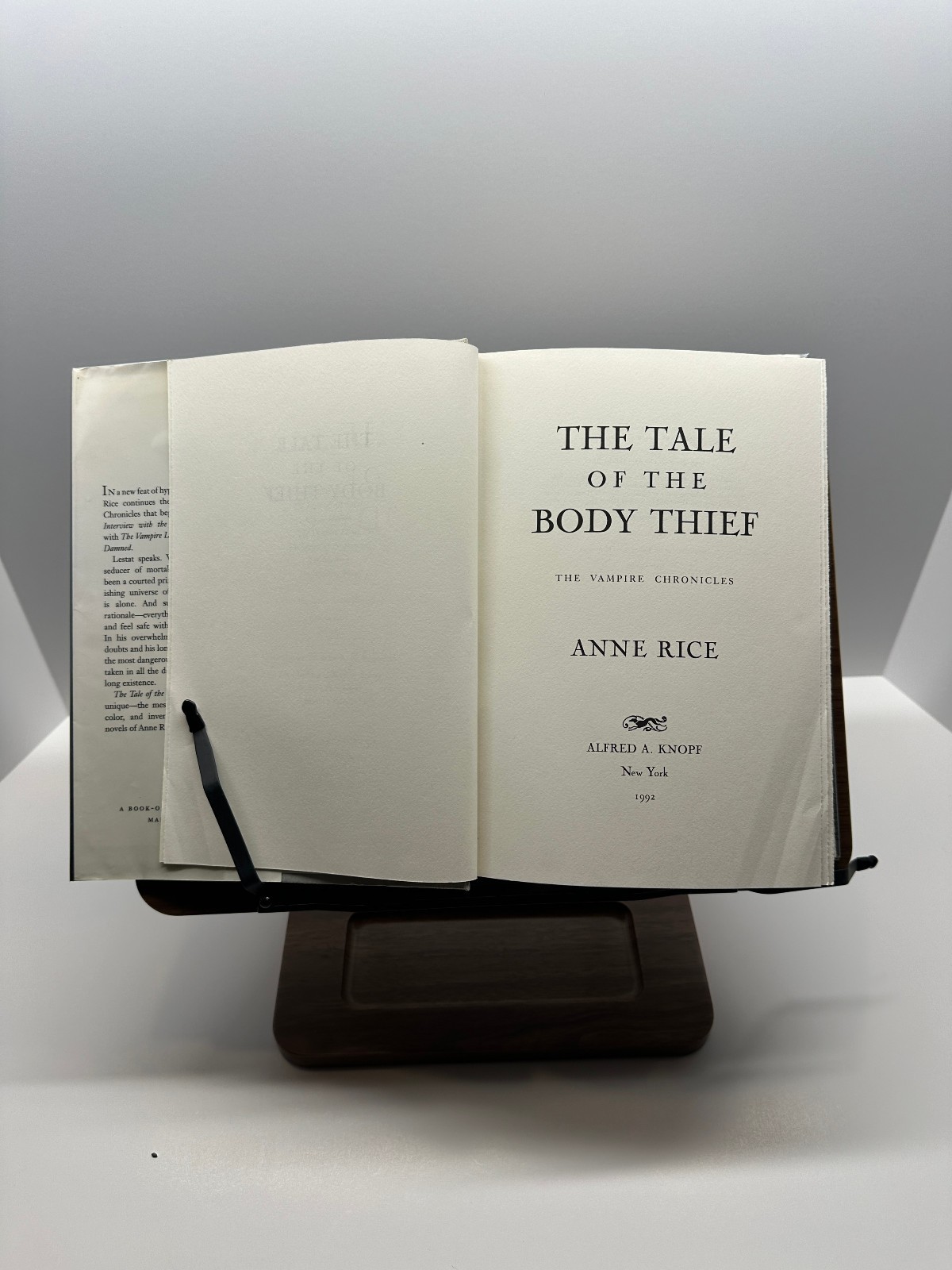 Anne Rice The Tale of the Body Thief First Edition First Printing 1992 HC DJ