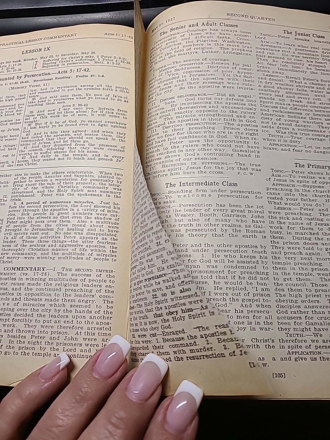 1927 Arnold’s Practical Commentary Sunday School Lessons Vintage Book Hardcover
