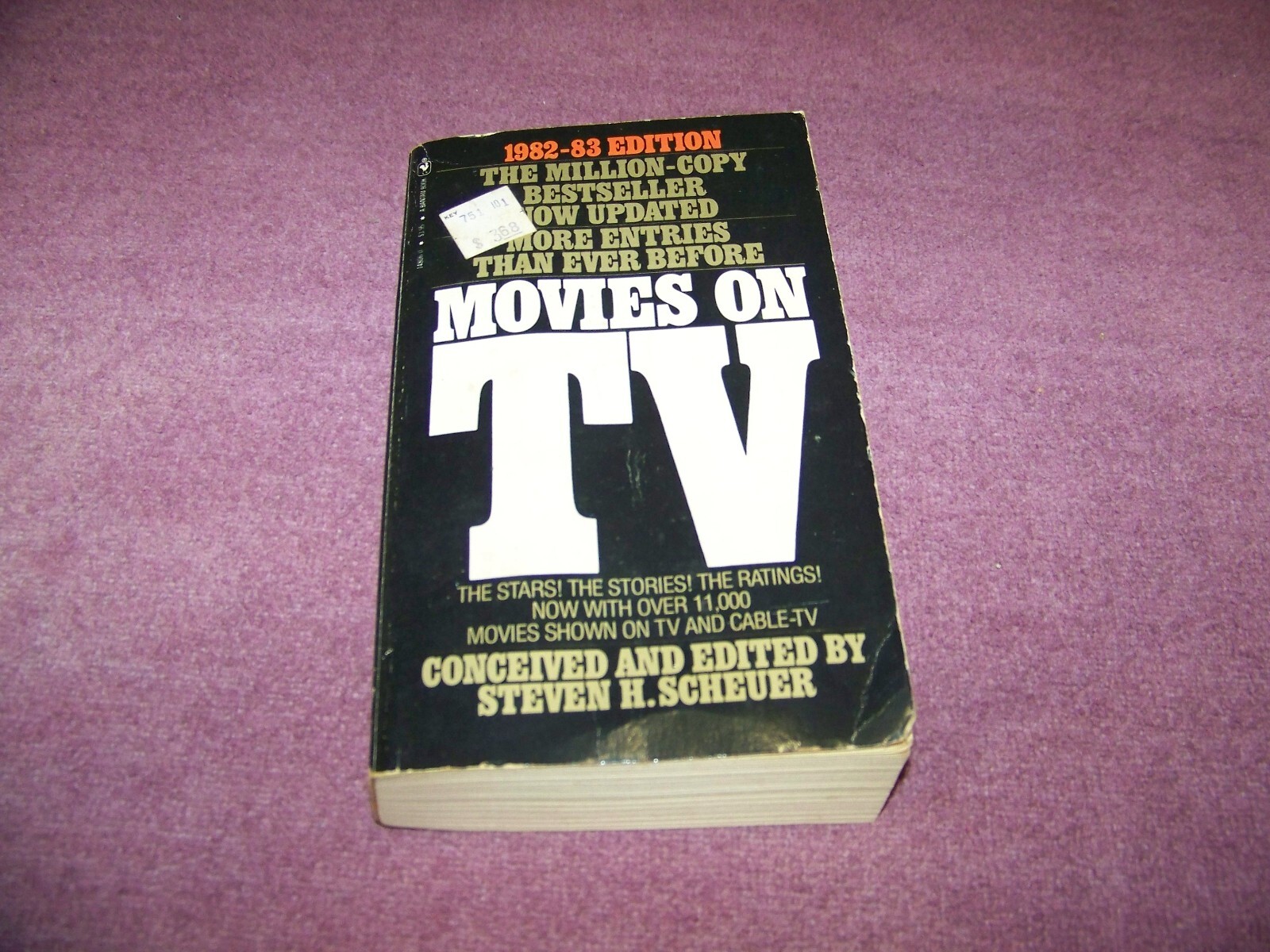 Movies On TV 1982 – 83 Edition by Steven H. Scheuer Vintage Paperback