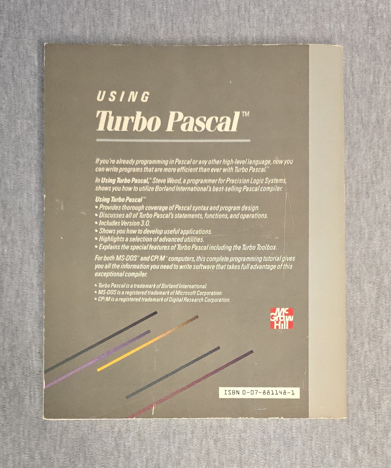 Using Turbo Pascal by Steve Wood, 1986 VTG Retro Programming Computer PC History