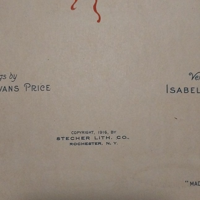 Stecher Lith. Co. The Manger Babe Illustrated Softcover Booklet 1916