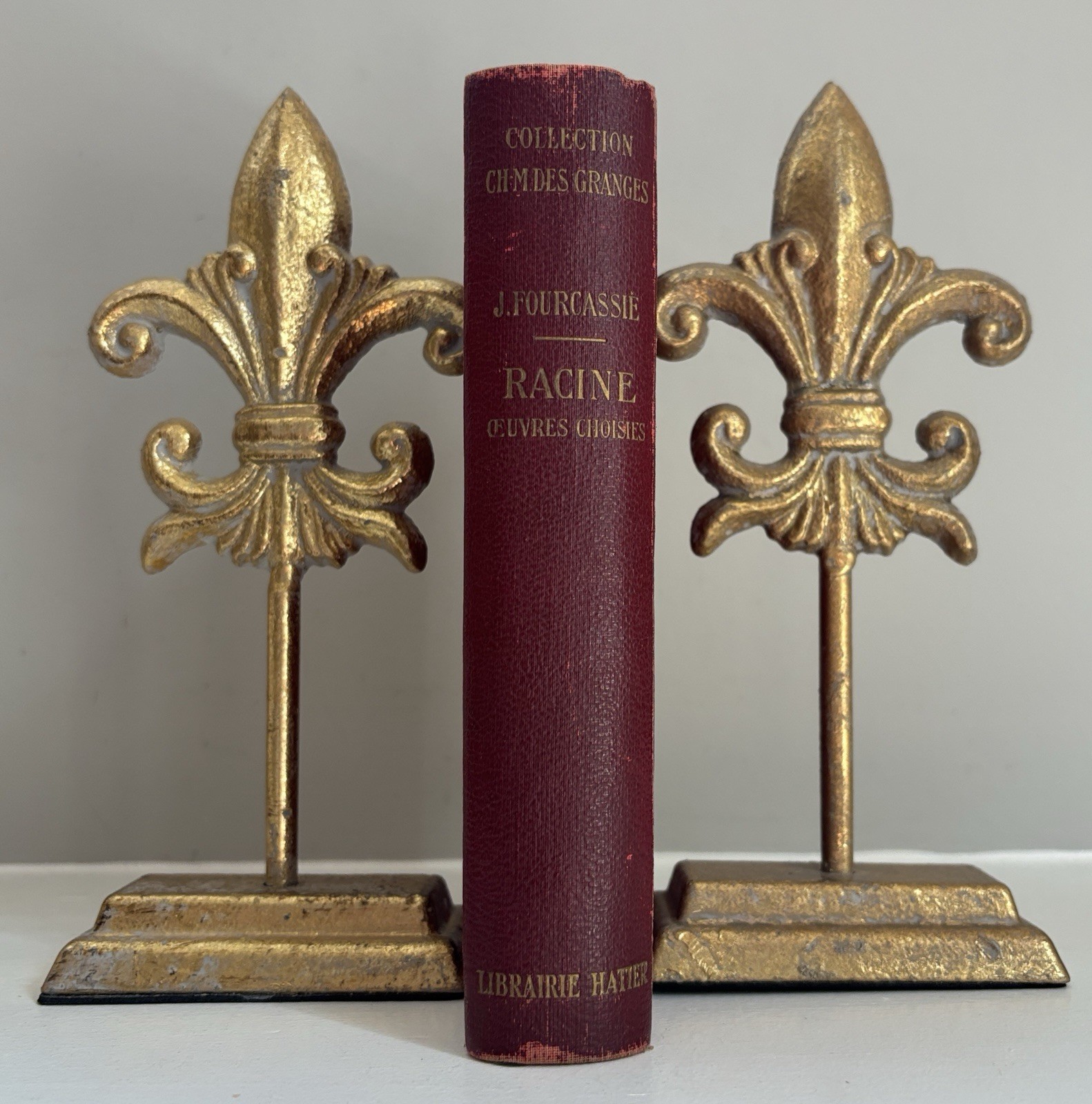 Antique French Book RACINE Oeuvres Choisies 1924 Paris Bookshelf Decor Staging