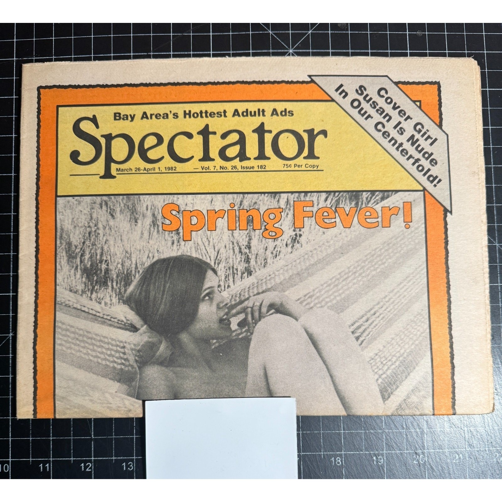 RARE – the Spectator v7n26 Issue 182 Uncirculated Bay Area Newsprint VG+ 3/26/82