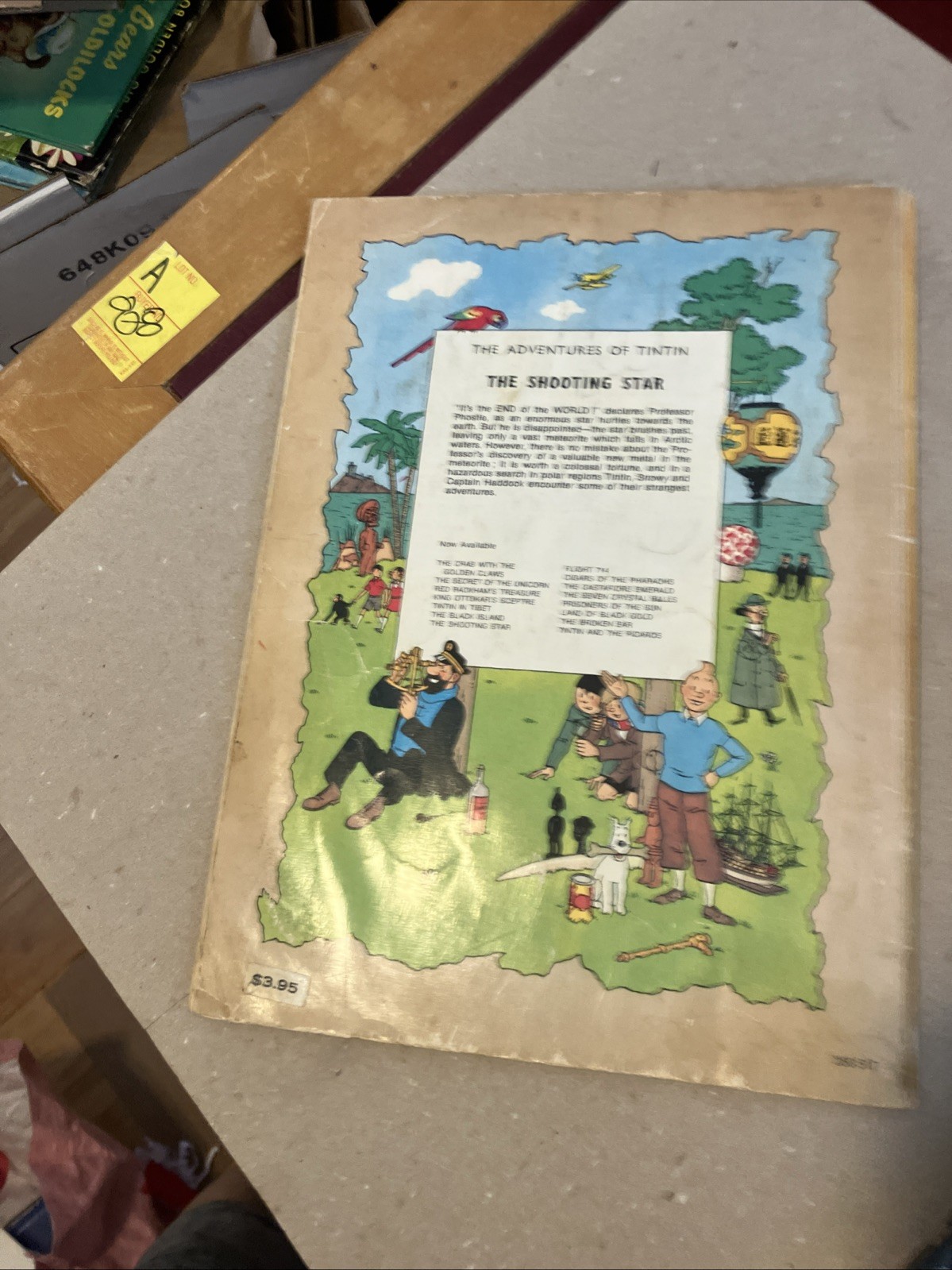 Vintage Herge Adventures of Tintin lot of 11 „AS-IS“ Worn Used paperback comic