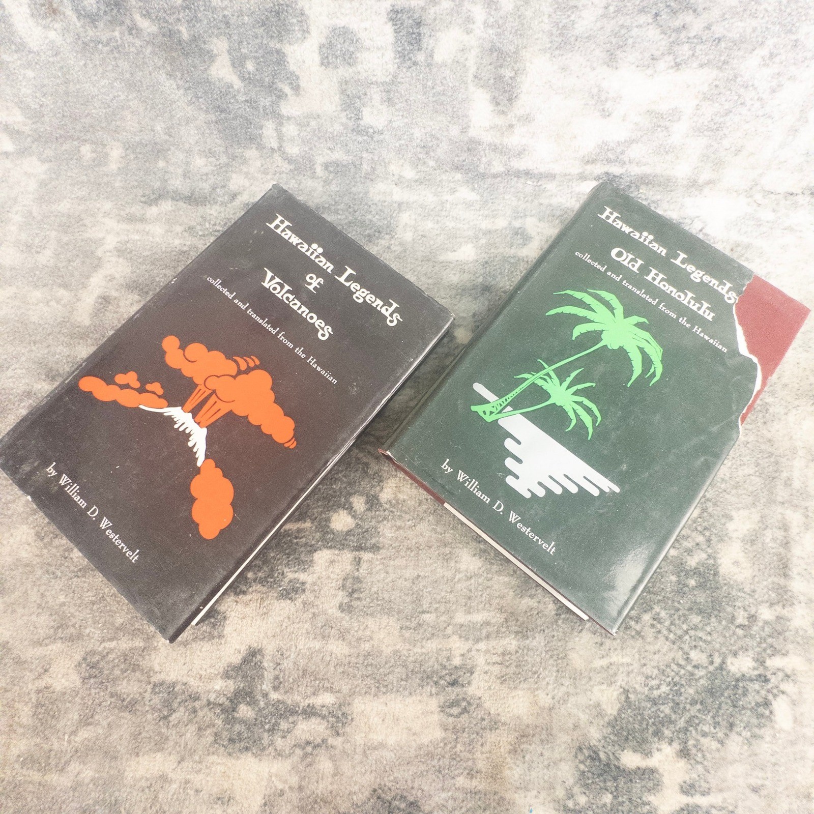 Hawaiian Legends Old Honolulu Volcanoes Westervelt Tuttle 2 Book Lot 1973