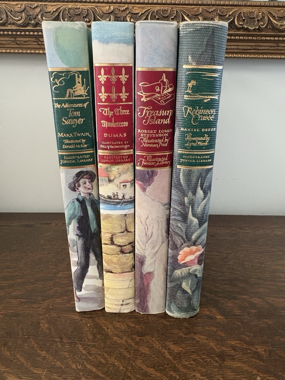 Grosset & Dunlap Illustrated Junior Library Classics Hardcover Set 4 Books 1946