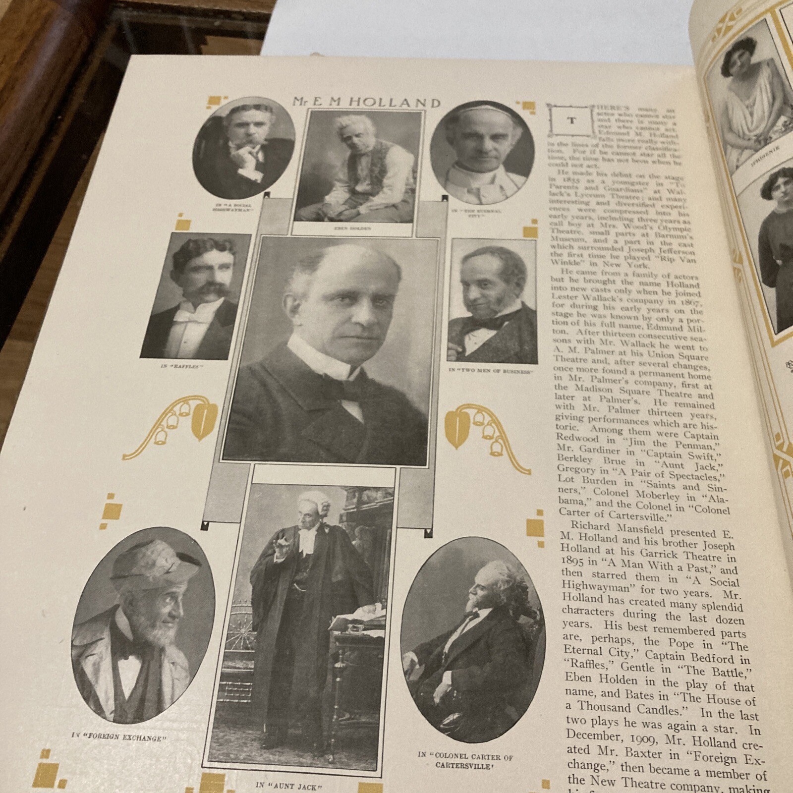 1910 Hardcover book. VINTAGE „The American Stage of Today.“ Bio’s & Photo’s –