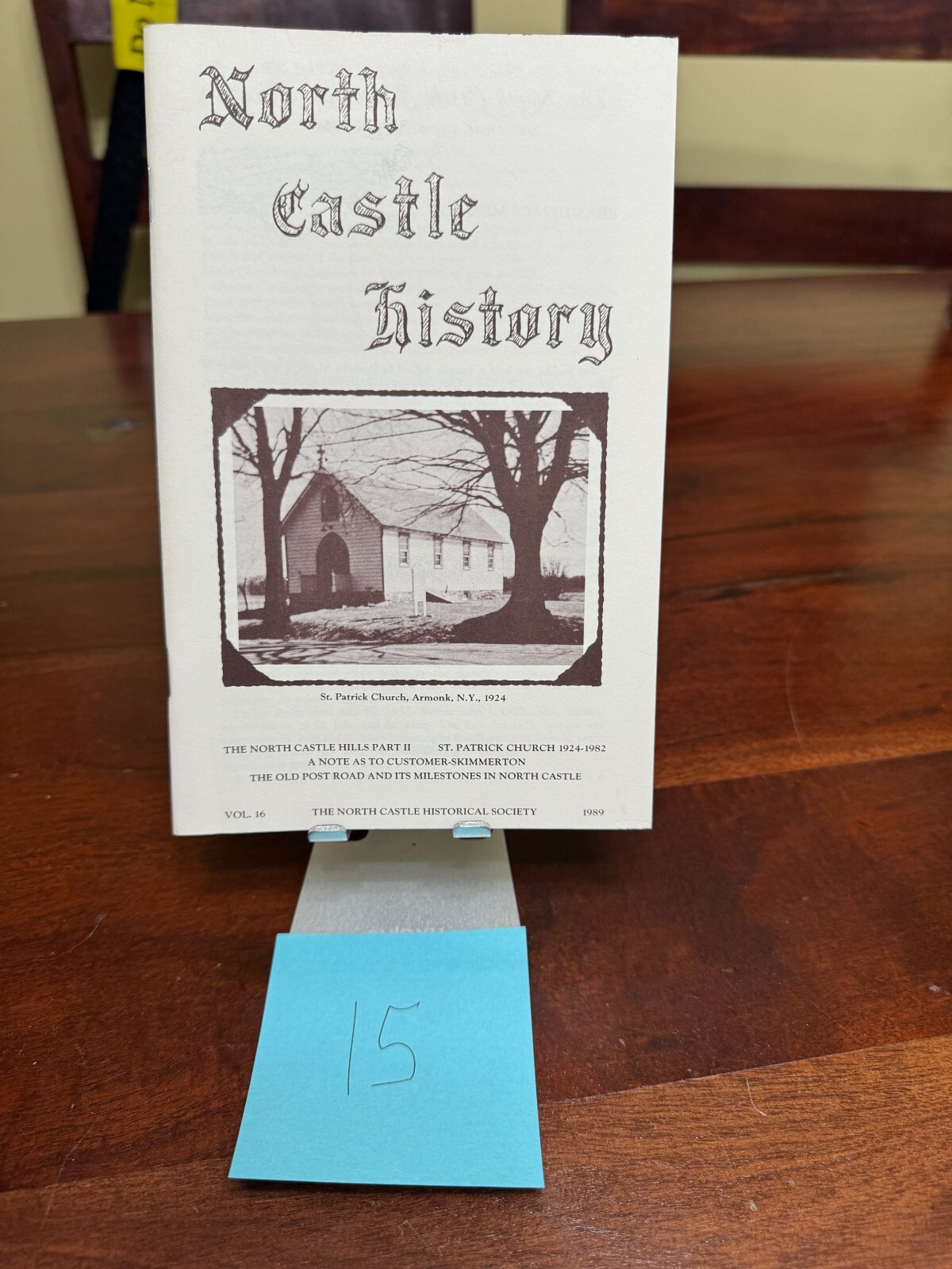 NORTH CASTLE NEW YORK (NY) HISTORY VOLUME #16 – 1989 BOOK
