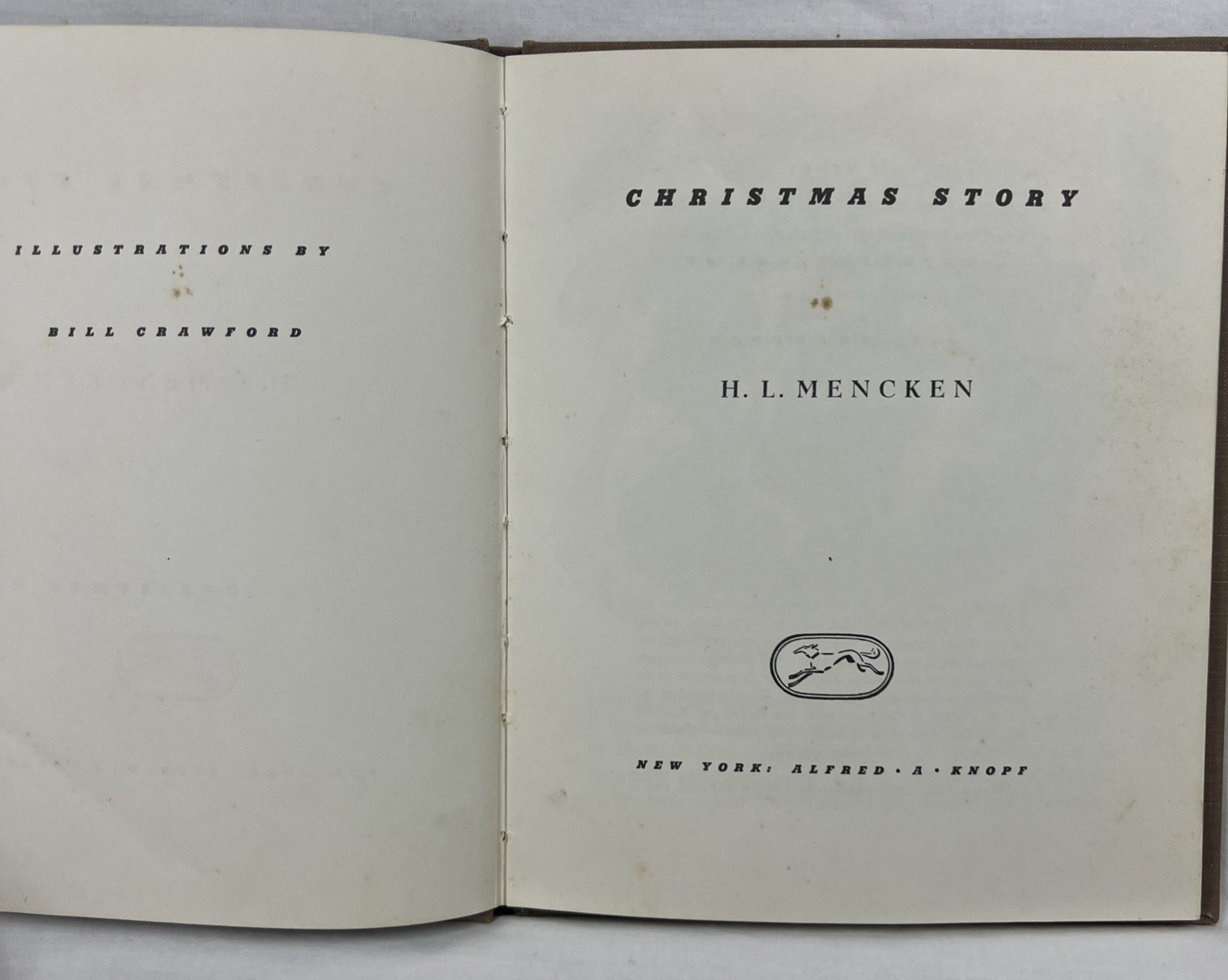 Christmas Story Book By H. L. Menchen – 1946 Color Illustrations, 32 Pages