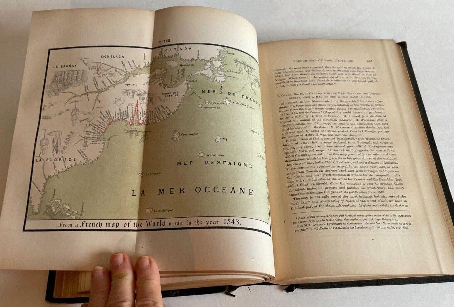 Collections Of Maine Historical Society 1869 By J. G. Kohl Vol 1 Fold Out Maps