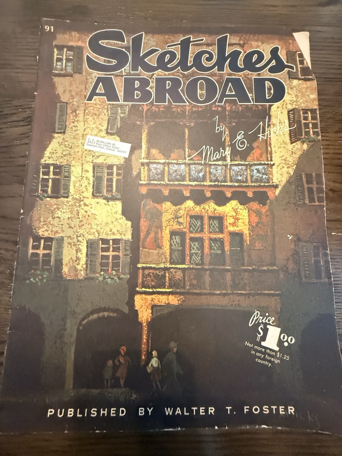 Vintage Walter T. Foster Sketches Abroad No. 91 Art Instruction Book Mary C. Hic