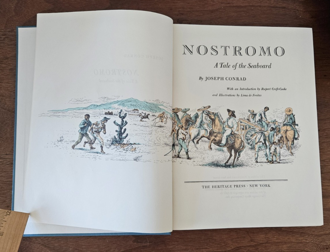 Joseph Conrad Nostromo Heritage Press 1961 Illustrated Hardcover in Slipcase
