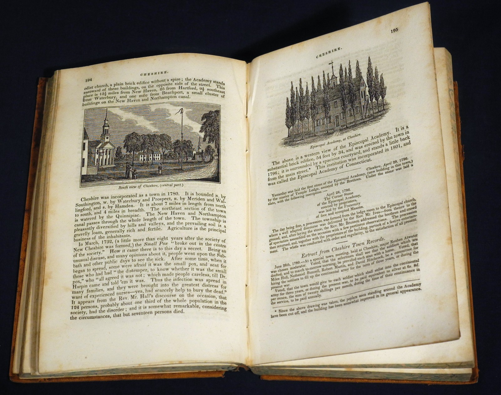 1838 Connecticut Historical Collections History Every Town John W. Barber w/ Map