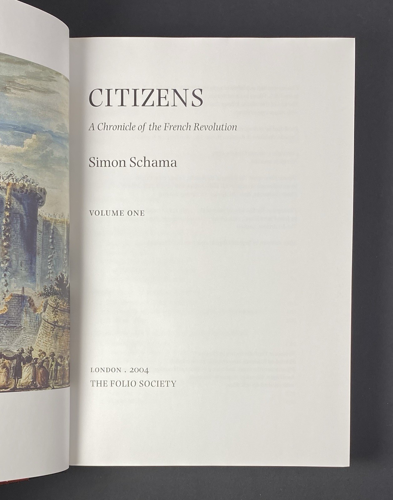 Citizens: Chronicle of the French Revolution Folio Society – Very Good Condition