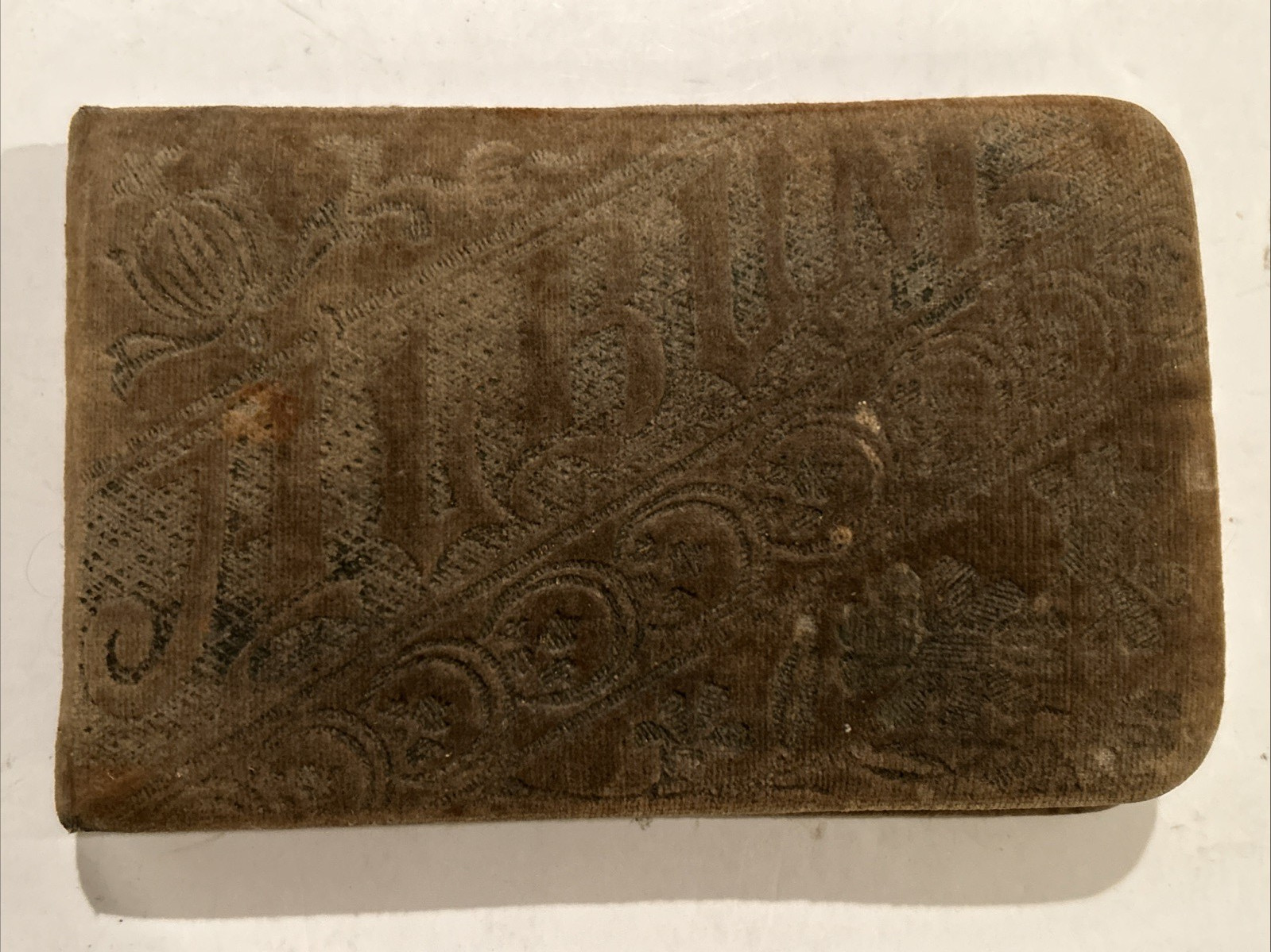 Antique Autograph Book Velvet Victorian Signed 1890s