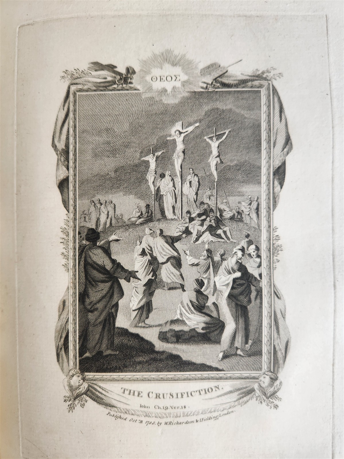 1786 BIBLE in ENGLISH antique ILLUSTRATED FOLIO OLD & NEW TESTAMENT